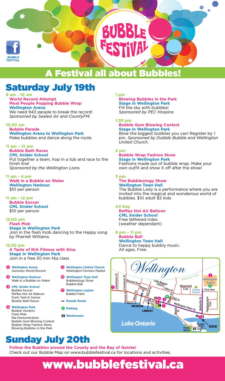 Don t Miss The Bubble Festival Schedule Of Events July 19 Prince