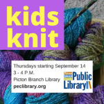 Learn to knit and purl at the library's Kids Knit