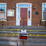 Repairing steps at Bloomfield Town Hall