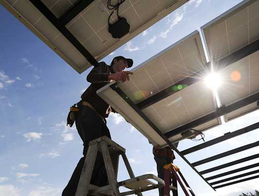 Installing solar at Sophiasburgh