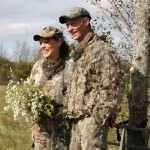 Local bow hunters tie the knot in a tree stand