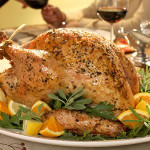 Roasted herbed turkey & cranberry apple stuffing