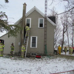 Chimney fire knocked down quickly