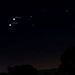 Venus and Jupiter dazzling in early evening sky