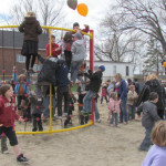 Celebration unveils final phase of playground equipment fundraiser at QE school