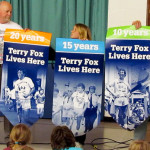 Fred Fox encourages students to follow brother Terry's example