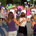 Grand surprise community parade cheers on cancer fighter