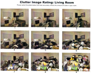 Clutter image ratings 1-4, not so much of a concern; levels 5-9 are more of a concern.