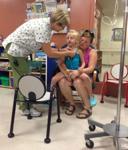 Brave Ella, winning over the hearts of doctors and nurses everywhere she goes.