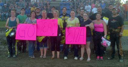 Brighton Speedway drivers and fans via the County's Turners, raised $3,875 for Team Ella.