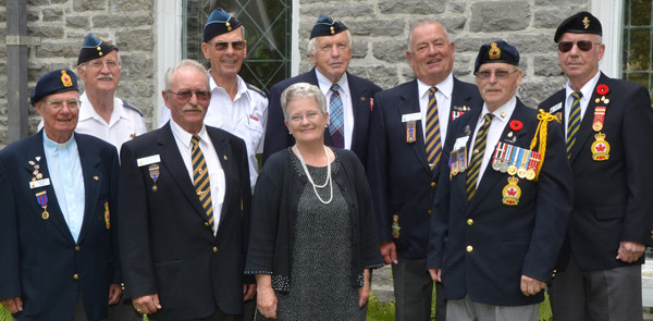 Veterans' Day 2013 organizers - Front, from left: Rev. William Kidnew, Padre Branch 78 Royal Canadian Legion; Pat Burrows, President Branch 78 Royal Canadian Legion; Sandra Latchford, Chair Glenwood Cemetery Board; Mike Slatter, Sgt. at Arms, Branch 78 RCL; Back row: Doug Yates 415 Wing, Royal Canadian Air Force Association; George Court Past President 415 Wing; Robert Bird, President 415 Wing; Gil Charlebois, 3rd Vice President of Branch 78 RCL and Carl Tripple, Parade Marshall Branch 78 RCL. Peggy deWitt photo