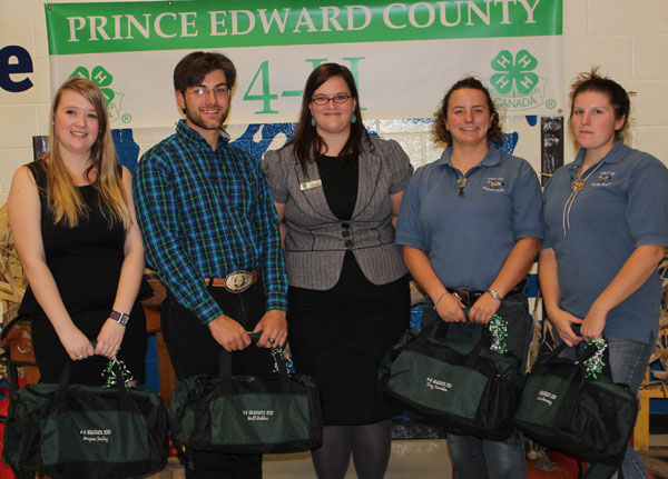 Graduates, (those reaching 21 years of age as 4-H members) honoured were Amber Hennessy, Megan Insley, Matt Rabbie and Tory Van Uden. 