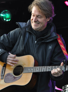 Jim Cuddy and the other performers braved the freezing temperatures to entertain those gathered to see the CP Holiday Train. - Photo Ross Lees