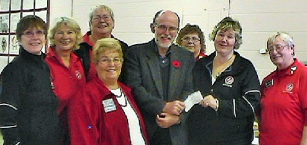 Earlier this month, at the Picton Kinette annual bridge game, members presented the funds to Rev. Phil Hobbs. At the presentation were: Bette MacDonald, Rev. Phil Hobbs, Kerry Reynolds, Jean Thompson,  Gayle Osborne, Susan Eastbury, Judy McNamee, Dorothy Benbow, Catherine McGinnis, Sharon Crowe,  Diane Torney, Joan VanDenOetelaar, and Marg Mowat. 