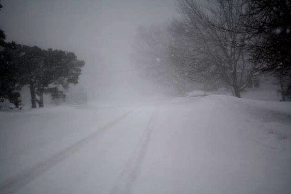 West Lake Road Wednesday afternoon in this photo by Michelle Pothier.