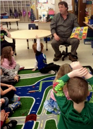 Bloomfield farmer Don Williams visited students at their classroom for a question and answer session about farming.