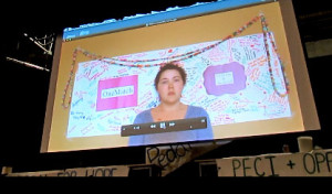 Sarah Reddick with her bravery beads and signatures of supporters through One Match bone marrow drive.