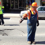 Sink hole repair on Elizabeth Street Picton