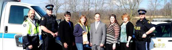 The Prince Edward County Narcotics Committee members include paramedica Ed Miller, Hastings Quinte Paramedics; Anthony Mann, OPP Community Services Officer; Heather Campbell, Residential Manager Hospice Prince Edward; Janice Hall, Prince Edward Family Health Team pharmacist; Mike Lunski, Assistant Crown Attorney for Prince Edward County; Stacey Scott, Facilitator for Community Organized Support and Prevention Program; Anne Williams, OPP Detachment Administrative Clerk and OPP Sgt. John Hatch.