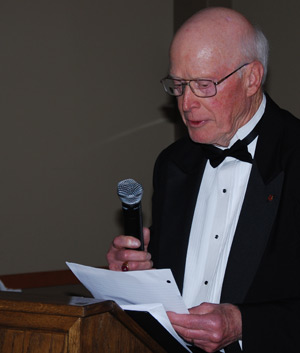 Its most senior member, Thomas Nash, gave the official 'Toast to the Ladies and Visitors', noting he was proud to have also presented the toast at the Lodge's 100th anniversary celebrations.