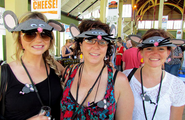Shanna Brazeau (Poopsie Farklepup), with Debby Fleming, (Lumpy Livertushie) with Frances Brazeau (Poopsie Gizzardjuice) dressed up for girls weekend at the Great Canadian Cheese Festival. 