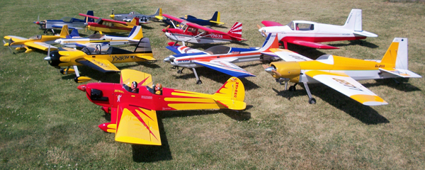 Some of the various planes flown at the new Stinson Block Road field.