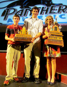 Wes Stakes, Patrick Macpherson and Cailey Jones - senior athletes of the year