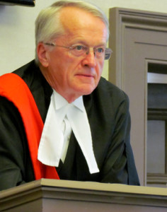 Justice Robert Sharpe playing Justice Christopher Patterson.