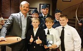 And cadets, officers and staff of 851 Prince Edward Air Cadet Squadron were among the sold-out audience listening to Hadfield's presentation at the Empire Theatre in Belleville. Beth Globe photo