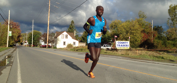 Gilbert Kiptoo, of Kenya, beat his winning time from last year to win the County Marathon.