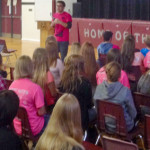 Pink Shirt founder at 'Say One Nice Thing' campaign for bullying awareness
