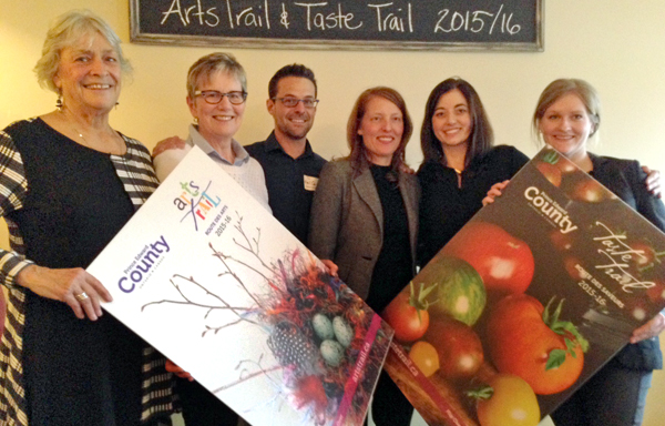 Arts Trail / Taste Trail committee members Judy Kent, Wendy Matthews, Neil Carbone, Kimberly Humby, Lyndsay Richmond and Ashley Stewart.