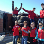 PECI students collect e-waste, tires