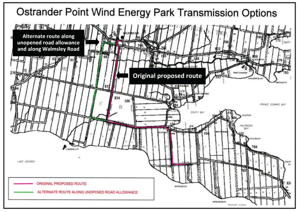 Ostrander Point transmission line options