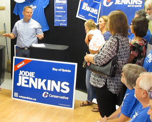 Jodie and his wife Shauna, and daughter, Jacobie, welcomed supporters at the Picton office opening.