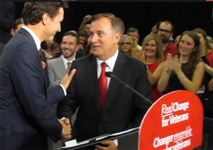 Trudeau greets Neil Ellis Bay of Quinte candidate