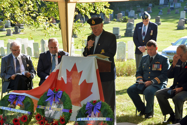 The Blessing of War Graves was led by Rev. Kidnew. - Peggy deWitt photo