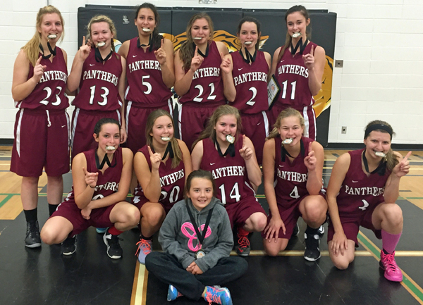 PECI Senior Girls Champions, back, from left: Marlee Van Vlack, Mackenzie Leavitt, Kylie Moyer, Vanessa Willis, Allison Hegadorn, Mallory Lindsay and front, from left, Casey Hegadorn, Hannah Smith, Lauren Smith (statistician), Hailey Van Rossum, Lydia Snider, and Lynsey Corbin.