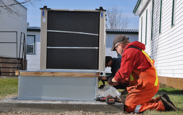 Technicians and military personnel have been busy preparing the the Trenton Cadet Training Centre for refugee resettlement. - Photos by Ross Lees