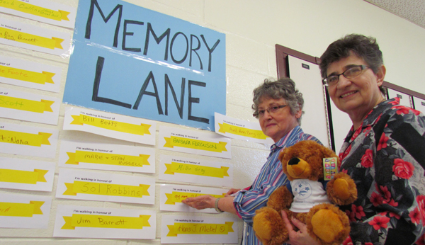 Doris McKenna and Carol-Anne Gray walked in honour of mom Aldea McKenna and mother-in-law Millie Gray.