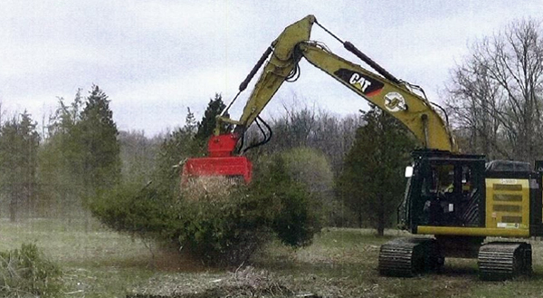 APPEC shares this photo it noted was provided to the Environment Review Tribunal in its reply to APPEC’s motion for a stay. The photo depicts the type of heavy machinery wpd intends to utilize onsite to clear vegetation.