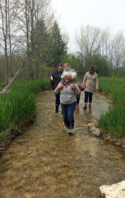 Mayor Quaiff and some of his family were among participants of this year's Riverwalk to explore the Mill Falls property in all its spring finery. The event was a fundraiser for South Shore Appeal Fund, and part of this year's Spring Birding Festival which was still under way as Bio Diversity Day participants enjoyed a picnic at the Prince Edward Point Bird Observatory.