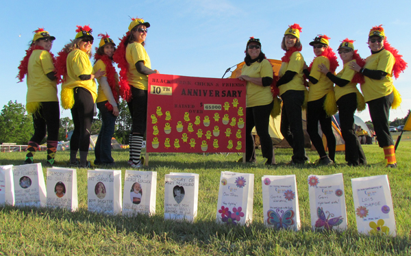 The Black Crik Chicks celebrating their 10th year - raising more than $65,000.