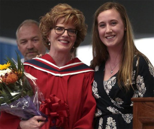 Loyalist Student Government President Heather Williams, on behalf of all Loyalist College students, for her many contributions to the College over the last 11.5 years as President.