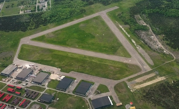 Aerial picture at 3,000 ft of Picton Airport taken by Jason Leblanc from a Cessna.