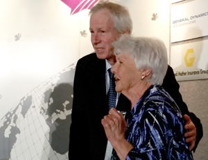 The award, was presented in June, in Bongard's absence, to her mother, Berna Anderson, shown here at the ceremony with Stephane Dion, Minister of Foreign Affairs.