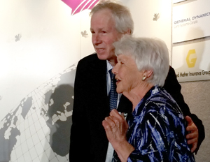 The award, was presented in June, in Bongard's absence, to her mother, Berna Anderson, shown here at the ceremony with Stephane Dion, Minister of Foreign Affairs.