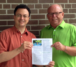 Water Warriors. Quinte Landlord’s Association President Robert Gentile and Quinte Conservation General Manager Terry Murphy urge all landlords to get this water savings tip sheet into the hands of thousands of tenants.