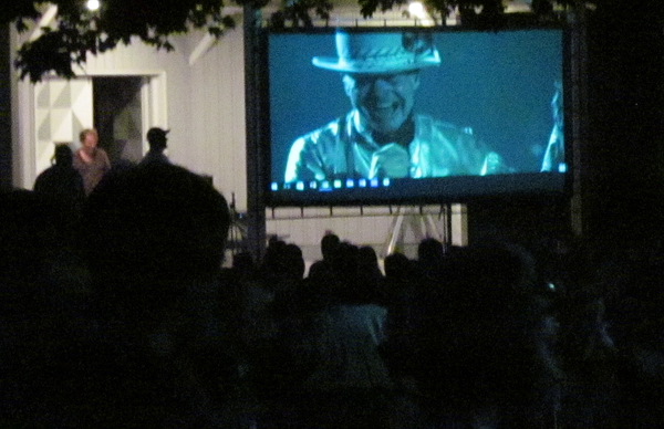 Gord Downie on the big screen at Wellington.