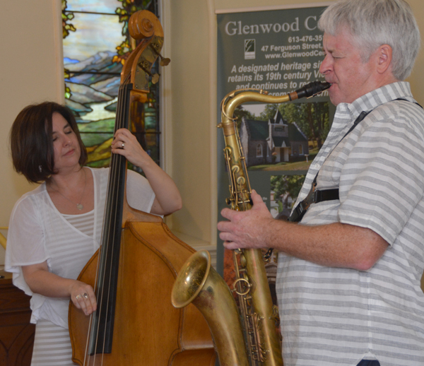 Musicians Jodi Proznick, Bassist and Mike Murley, Saxophonist. Peggy deWitt photo